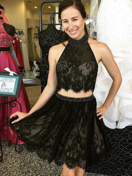 A-Linie/Princess-Linie Stehkragen Tüll Ärmellos Knie-Länge Kleid mit Perlen verziert Spitze