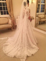 A-Linie/Princess-Linie Herzausschnitt Hof-schleppe Kurze Ärmel Brautkleid mit Spitze