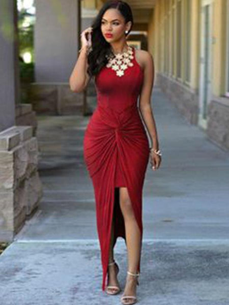 Etui-Linie/Spalte Juwel-Ausschnitt Asymmetrisch Stretch-Satin Asymmetrisch Kleid mit Perlen verziert